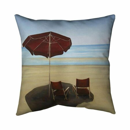 FONDO 26 x 26 in. Relax At The Beach-Double Sided Print Indoor Pillow FO2774229